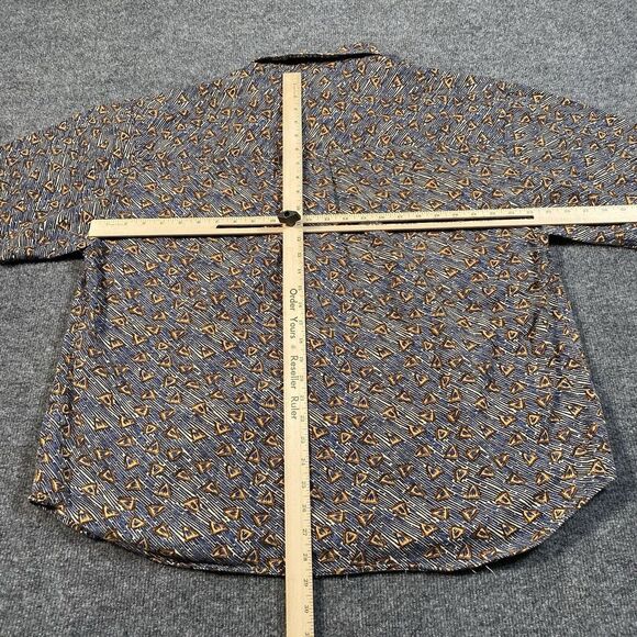 Zone Five Mens 2XL Geometric All Over Print Hawaiian Short Sleeve Cotton Shirt - Picture 6 of 6